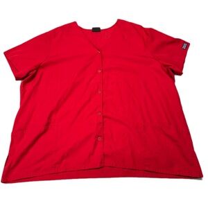 Cherokee Red Workwear Scrub Top Size L